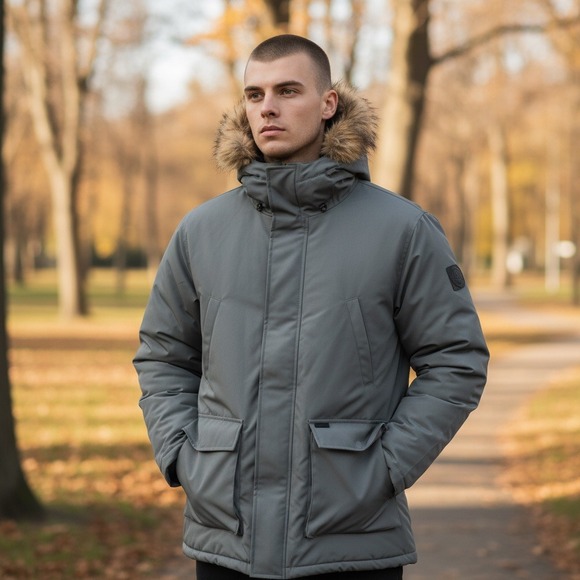 Jordan Craig Other - Jordan Craig Vintage Men's Winter Parka Jacket Fur Hooded Gray Size‎ 2XL